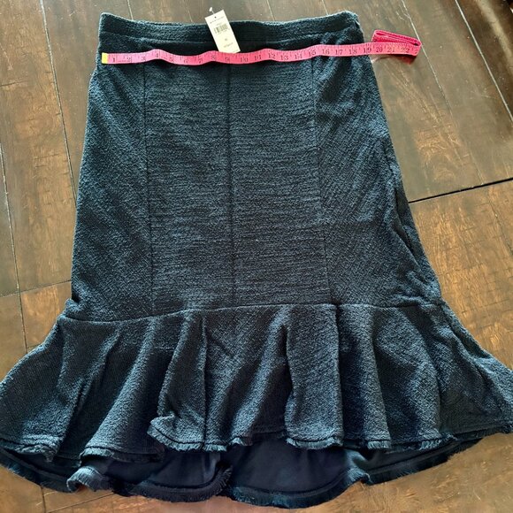 NWT Navy Ruffle Midi Skirt Sz 16 tall from Banana Republic - Picture 4 of 6